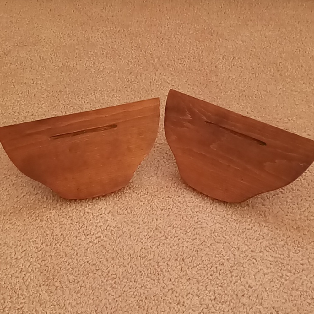 Antique wooden shelves